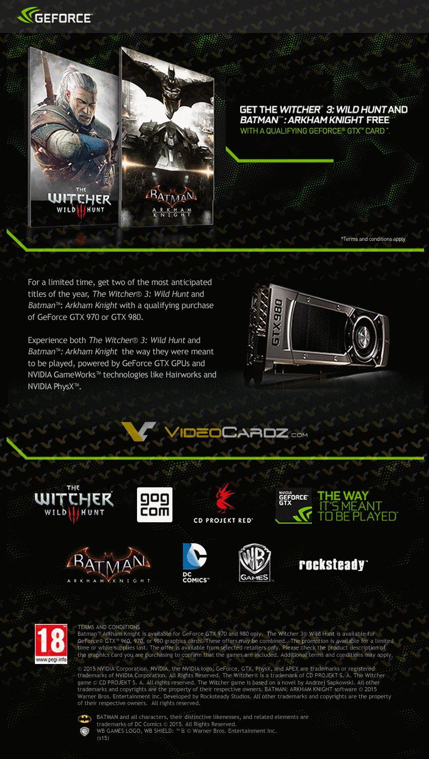 Witcher3 and Batman AK promotion videocardz_com