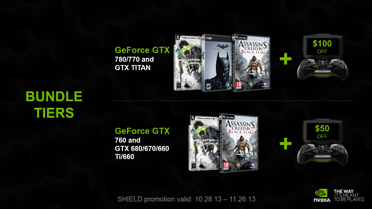 NVIDIA announces GeForce GTX Holiday Bundle