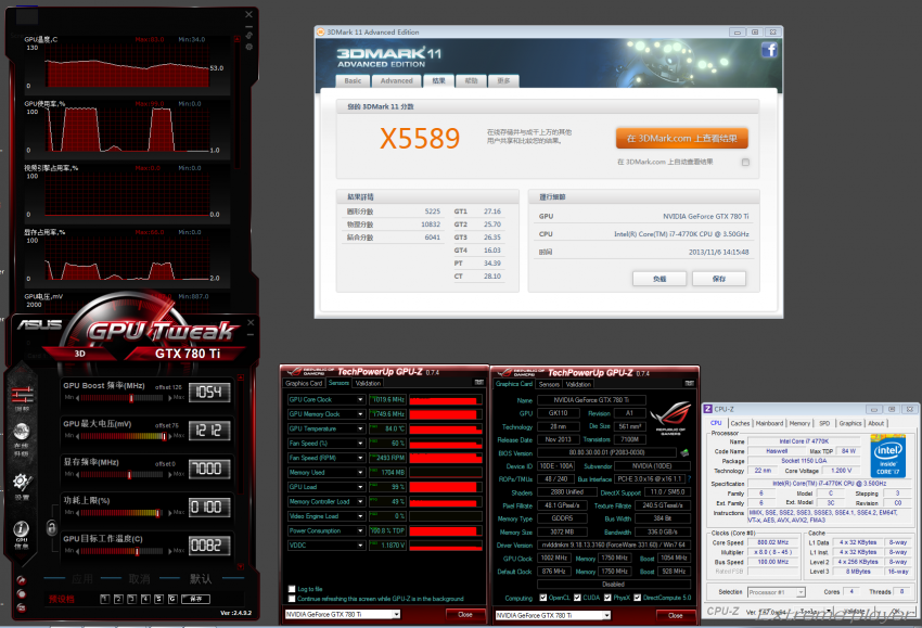 NVIDIA GeForce GTX 780 TI 3DMark11 Extreme OC