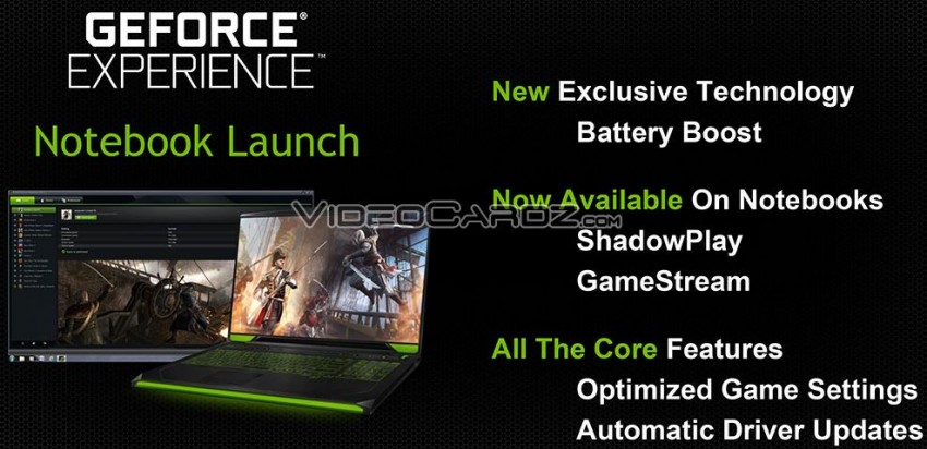 NVIDIA GeForce Experience GTX 800M