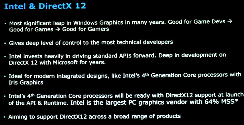 Microsoft DirectX 12 is DirectX 11 with Mantle Integrated