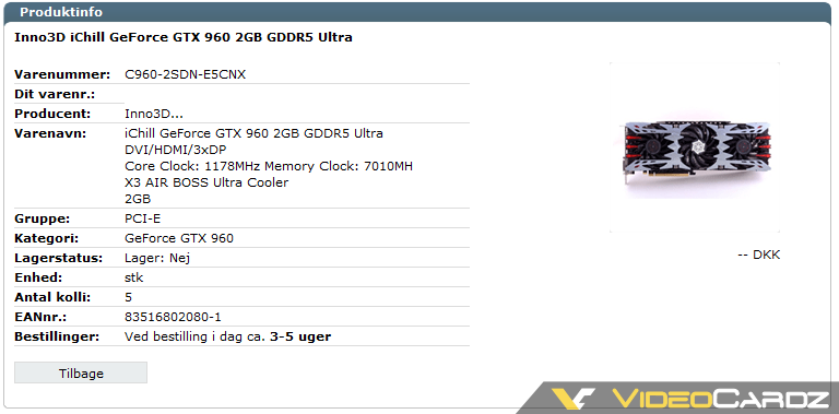 Inno3D iChill GTX 960 Ultra