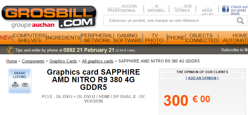 SAPPHIRE AMD NITRO R9 380 4G GDDR5