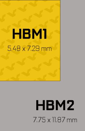 hbm2 vs hbm1 size comparison