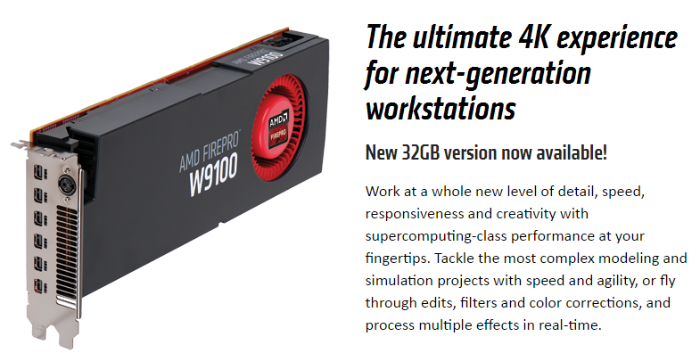 AMD FirePro™ W9100 Professional Graphics 32GB
