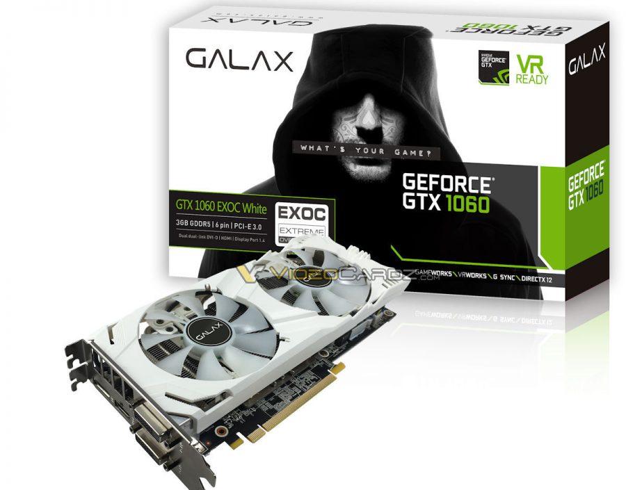 GALAX GTX1060_EXOC White_3GB BOX+Card