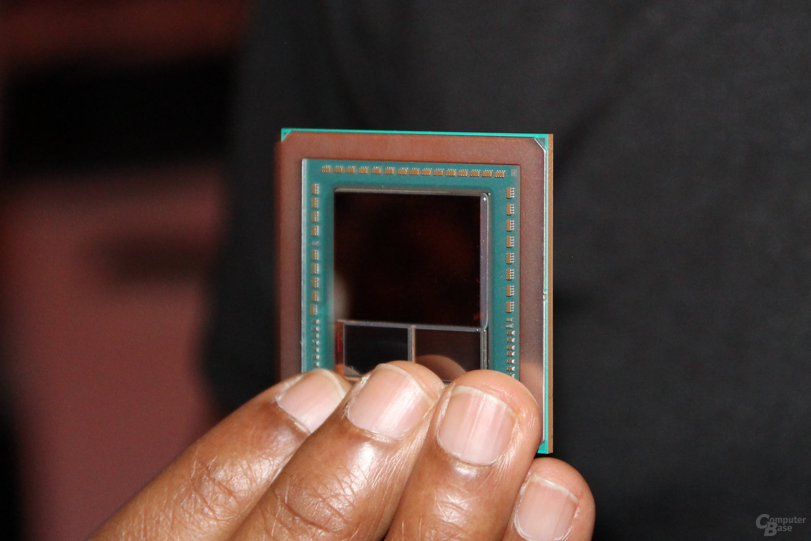 AMD VEGA GPU pictured, features two HBM2 stacks