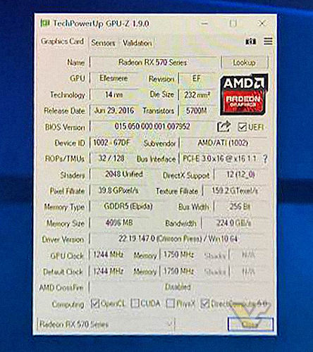 AMD Radeon RX 570 and 580 exposed 