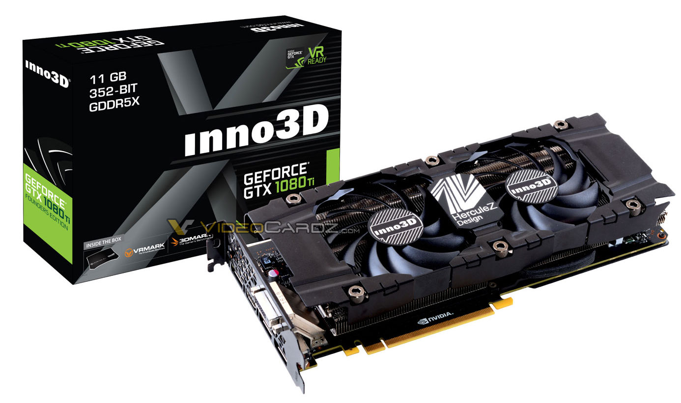 Inno3D GeForce GTX 1080 Ti GAMING OC and Twin X2 pictured
