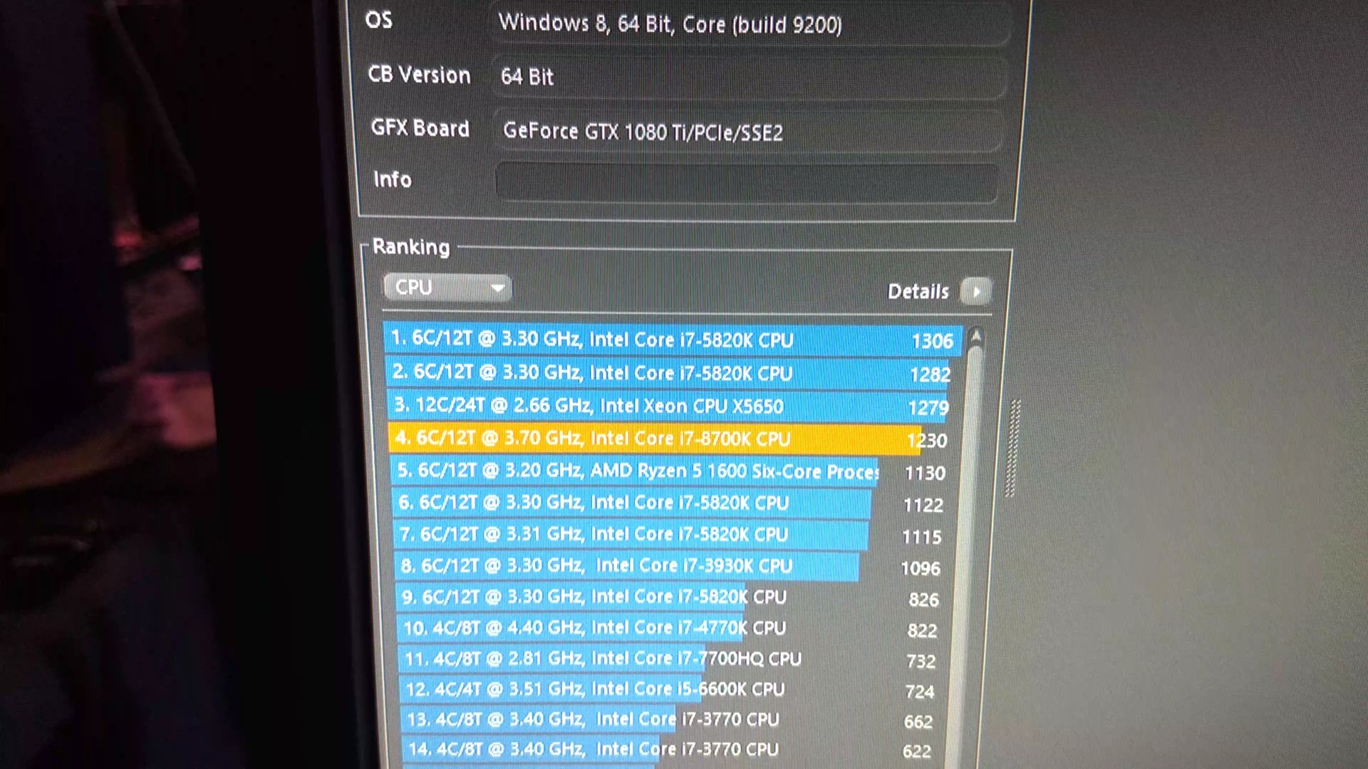 First Intel Core i7-8700K benchmarks leaked | VideoCardz.com