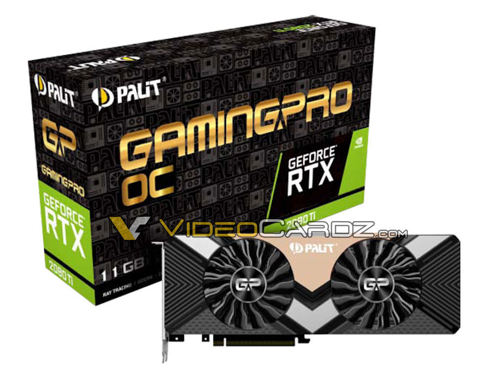 PALIT GeForce RTX 2080 Ti and RTX 2080 GamingPro series unveiled