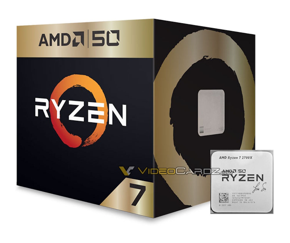 AMD Ryzen 7 2700X '50th Anniversary Edition' pictured - VideoCardz.com