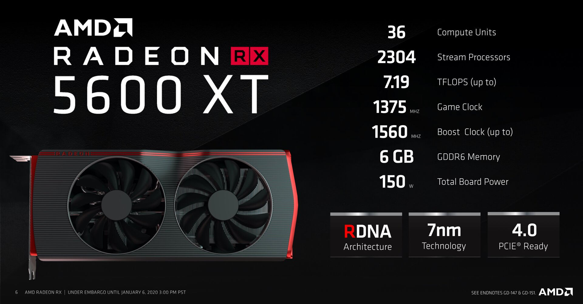 Amd Introduces Radeon Rx 5600 Xt For 279 Usd Videocardz Com