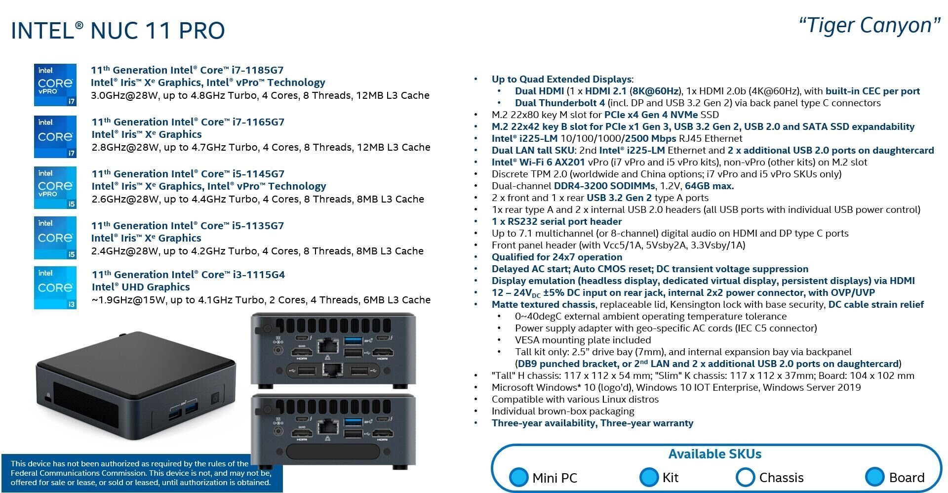 Intel NUC 11 Core i7-1165G7 11th Gen kit Mini PC with Processor