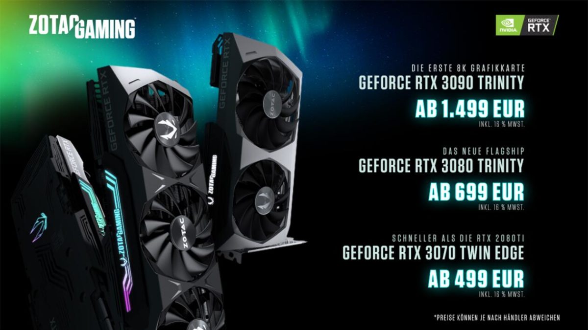 ZOTAC received 20,000 orders for GeForce RTX 3080 Trinity through
