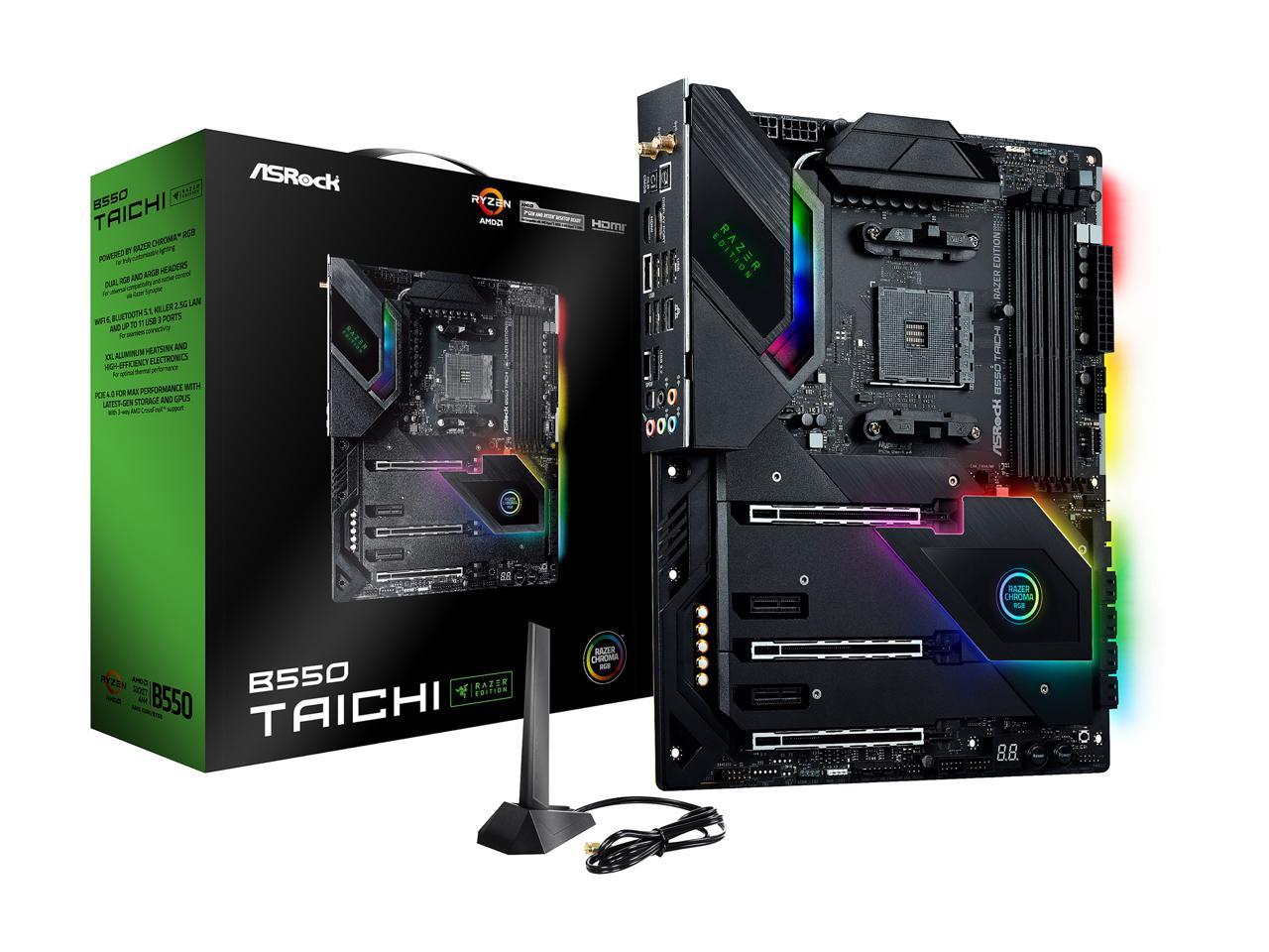 ASRock launches X570 and B550 Taichi Razer Edition motherboards