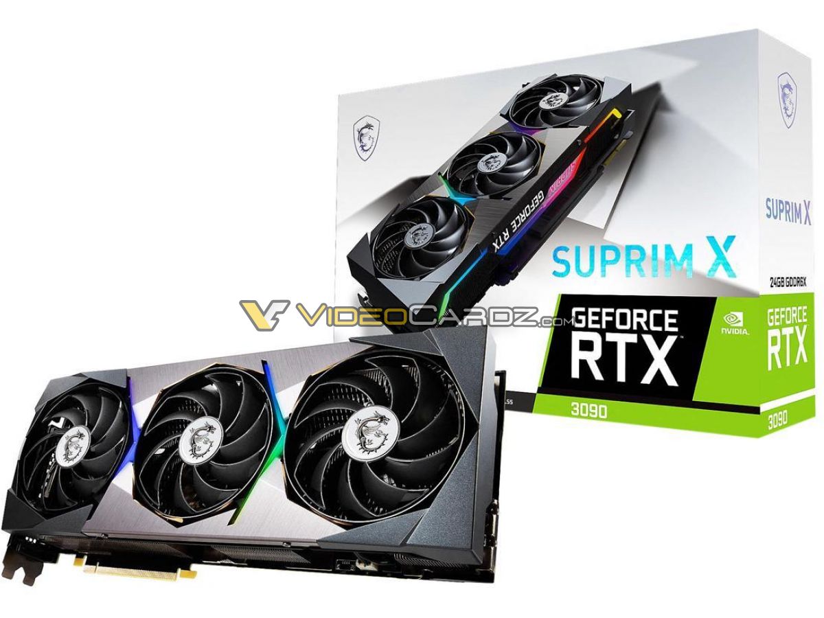 MSI GeForce RTX 3080 and RTX 3090 SUPRIM X specifications revealed