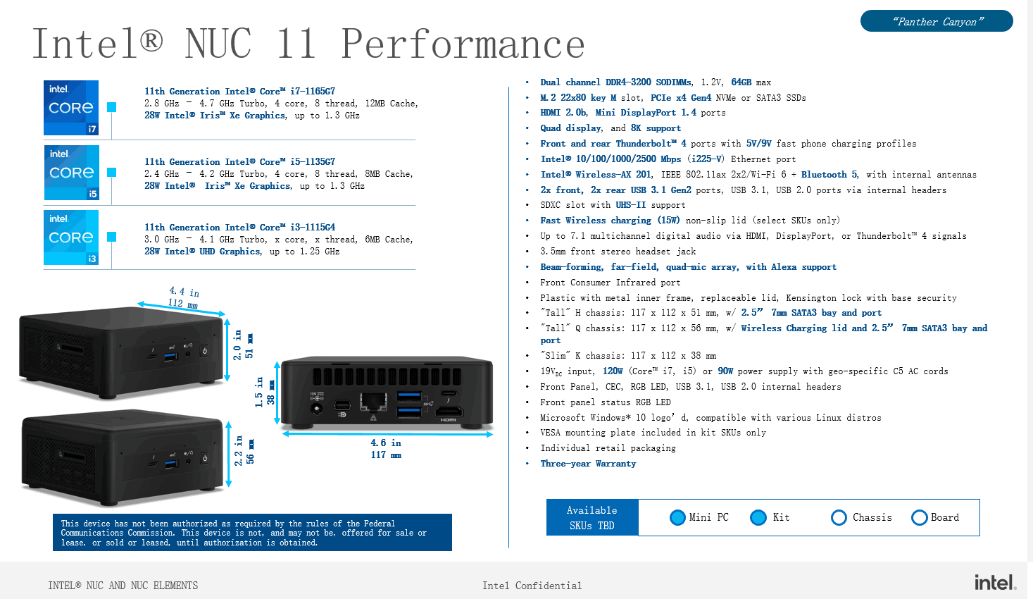Intel NUC 11 Core i5-1135G7 11th Gen Processor Performance kit