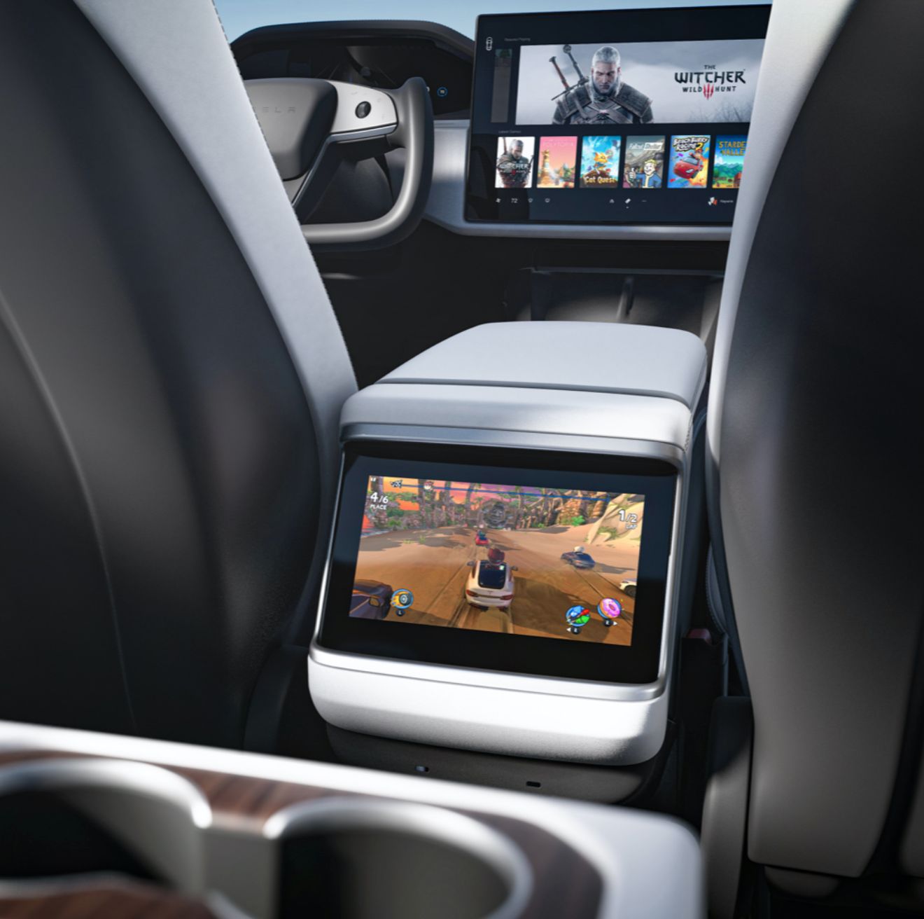 Tesla Model S new infotainment system has 10TFs of power, can play  Cyberpunk and Witcher 3 