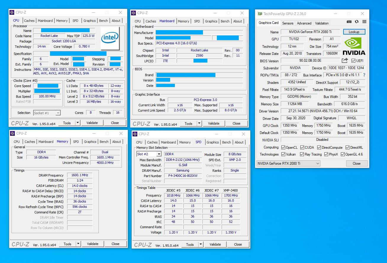 Intel Core i7-11700K Rocket Lake engineering sample CPU preview posted  ahead of launch 