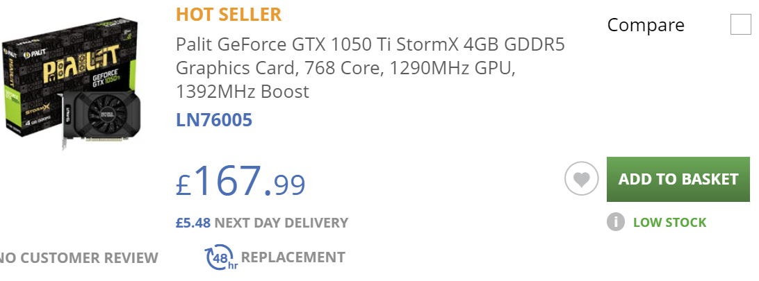 販売オンライン PALIT GeForce GTX 1050Ti 4GB StormX 家電・スマホ・カメラ 