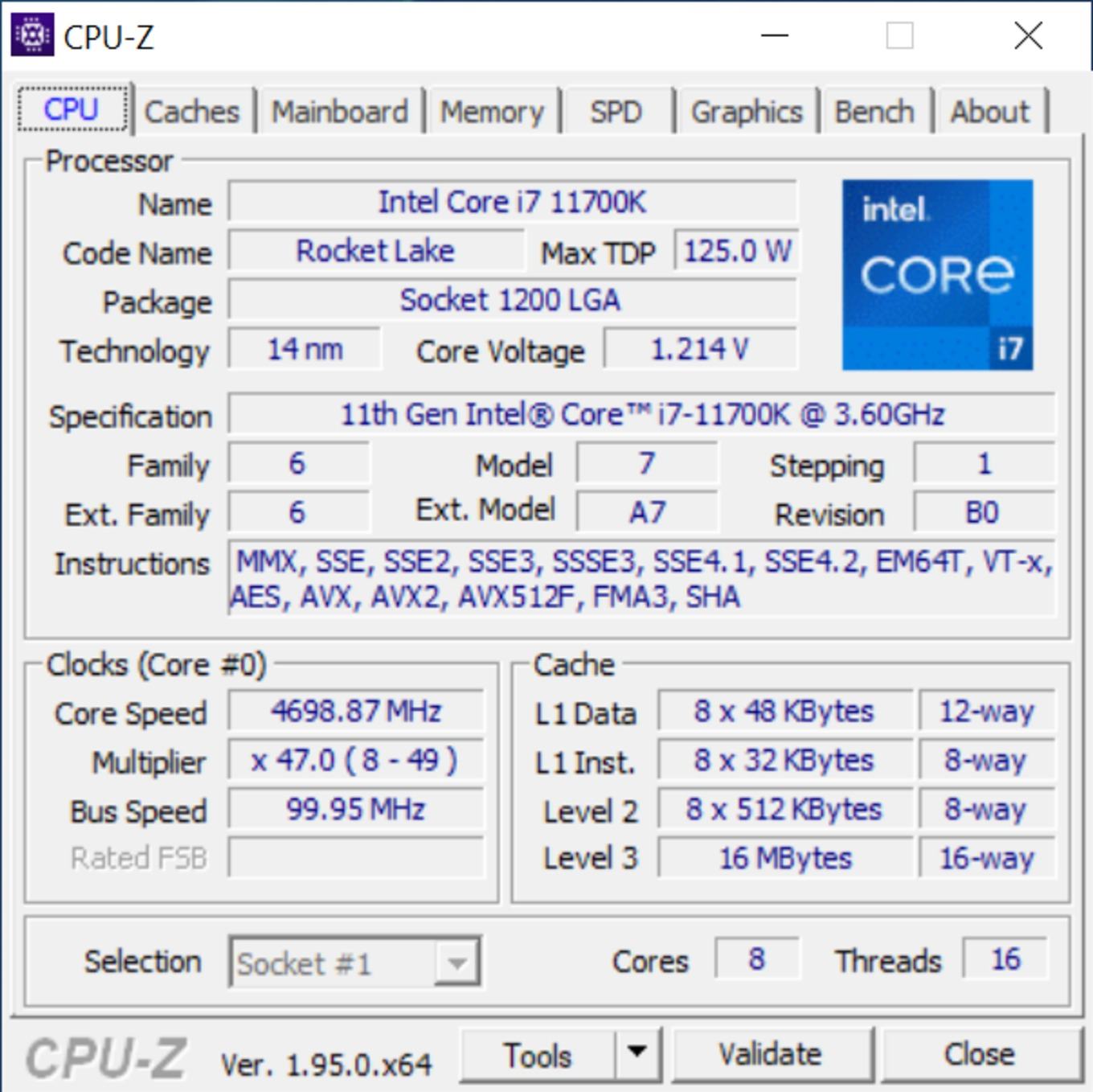 i7 11700K Model NOT CPU NOT WORK Exhibition ONLY