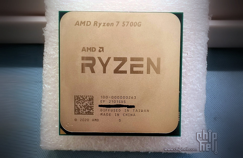 AMD Ryzen 7 5700G retail APU pictured and tested - VideoCardz.com