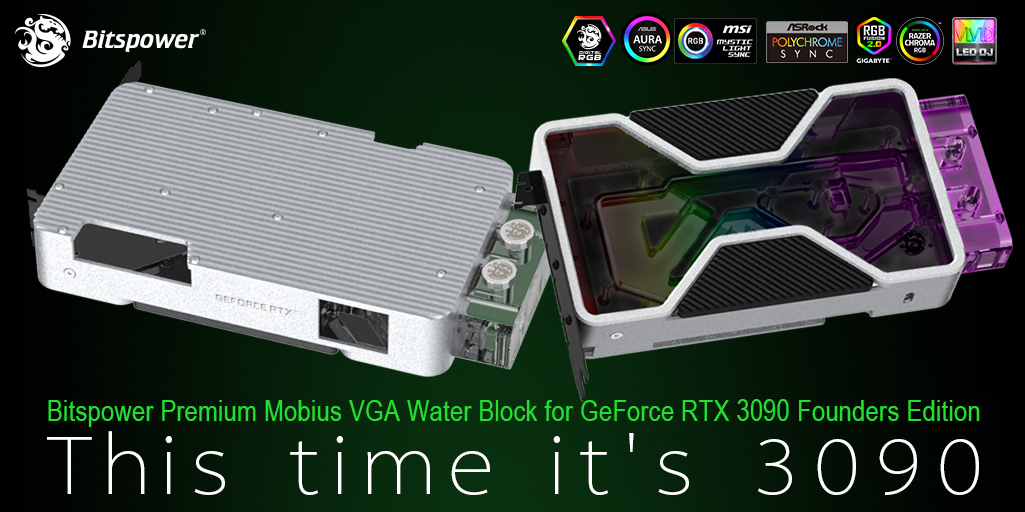 Bitspower reveals Mobius waterblock for GeForce RTX 3090 Founders
