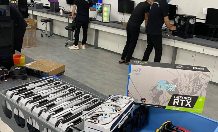 ASUS ultra-rare GUNDAM non-LHR cards end up in mining rigs set up 