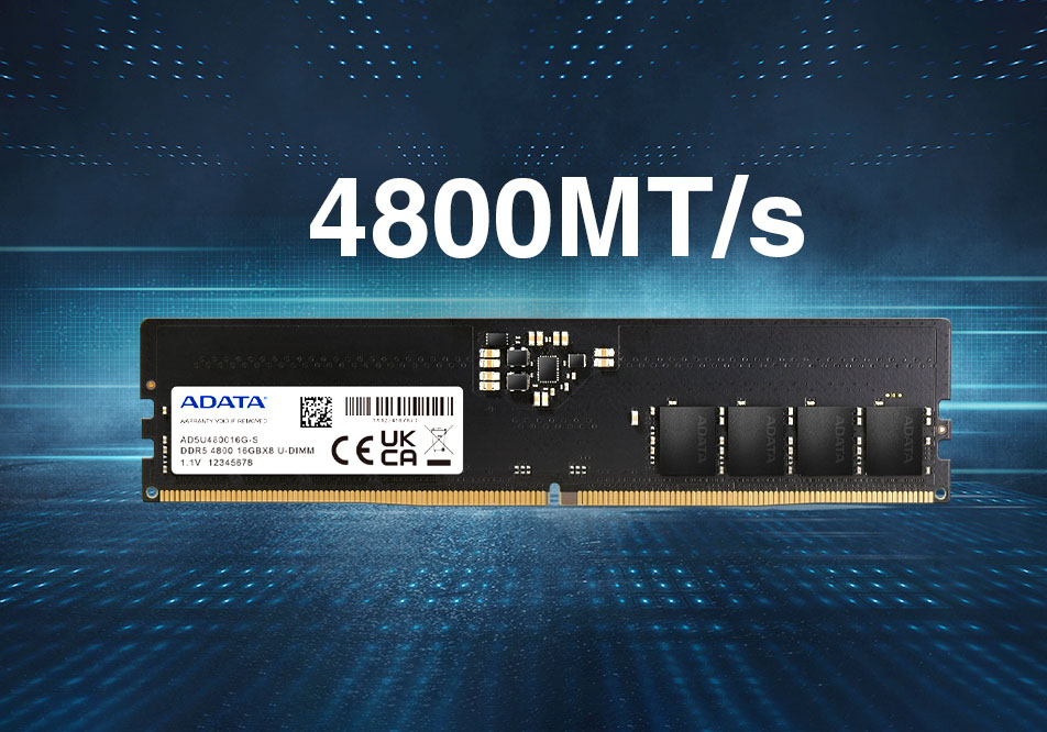 ADATA launches DDR5-4800 memory module with up to 32GB capacity 