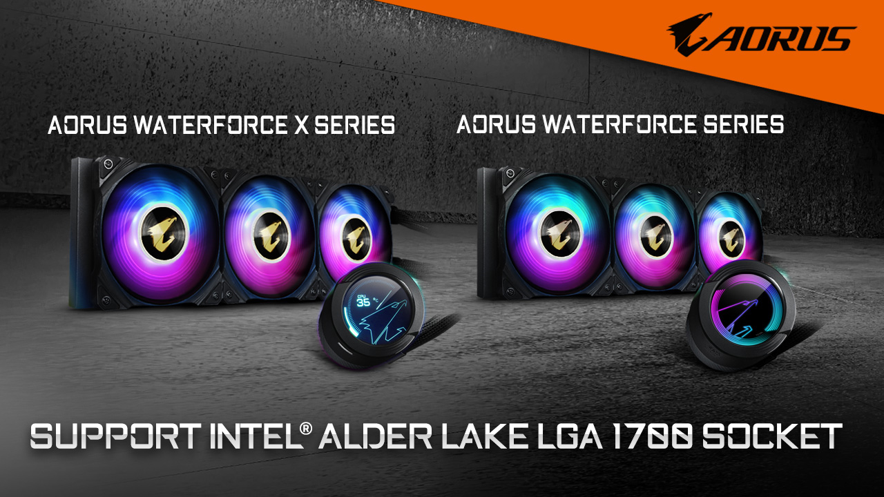 Gigabyte AORUS WaterForce AIO coolers are ready for Intel Alder Lake - VideoCardz.com