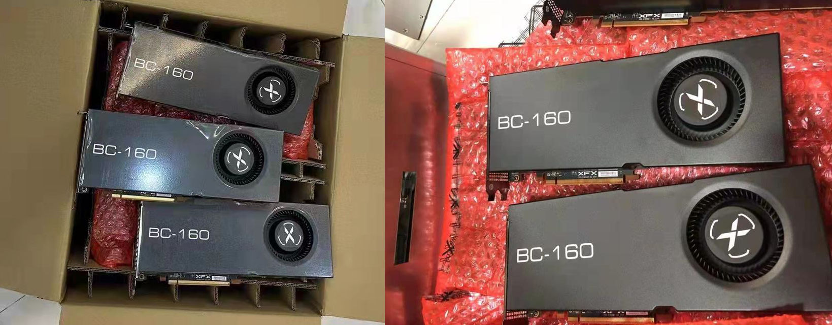 بطاقة AMD XFX BC-160 للتعدين بذاكرة HBM2 سعة 8 جيجا بايت بسعر 2000$