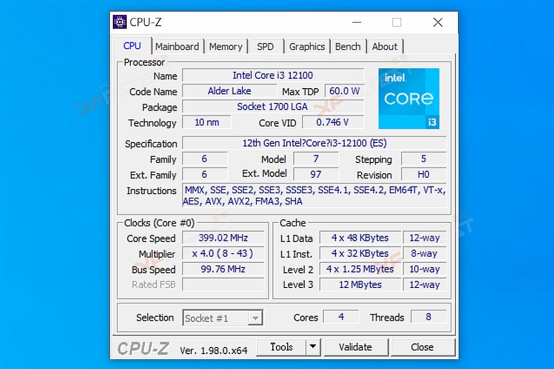 Intel Core i3-12100 quad-core Alder Lake CPU tested, faster than 
