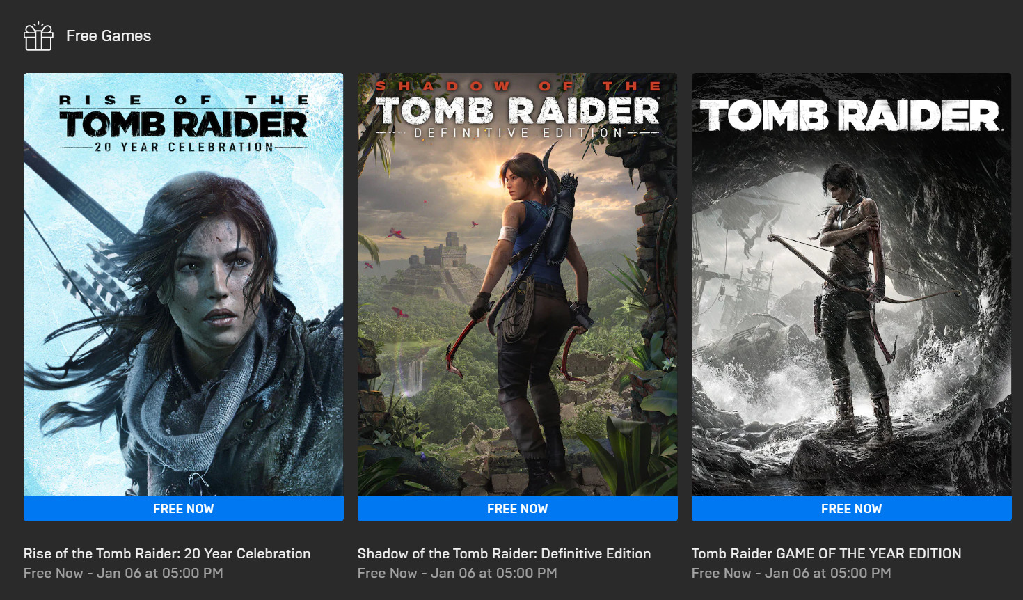 Shadow of the Tomb Raider is Free on the Epic