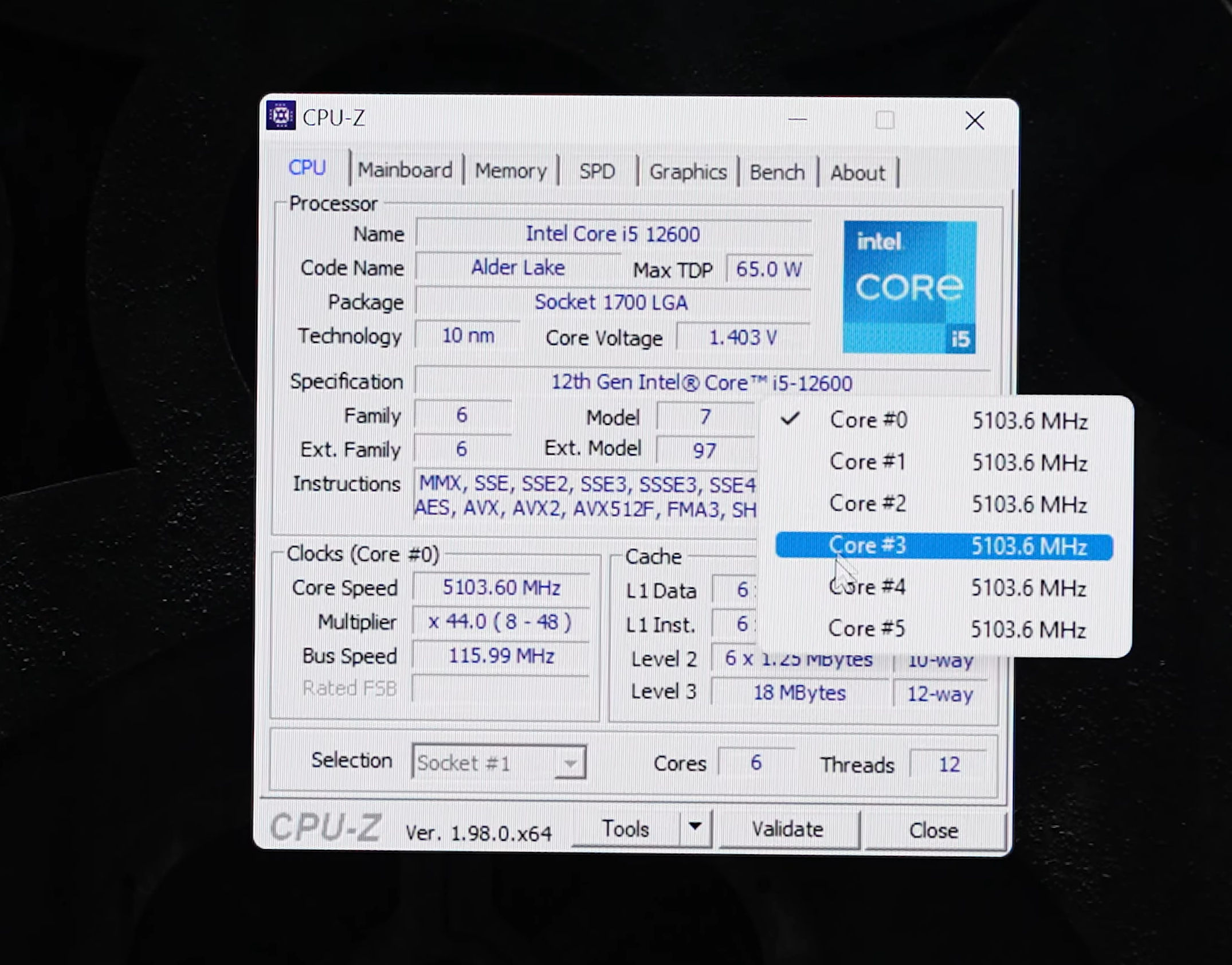 Intel Core i5-12400 non-K CPU gets overclocked to 5.2 GHz, 33 
