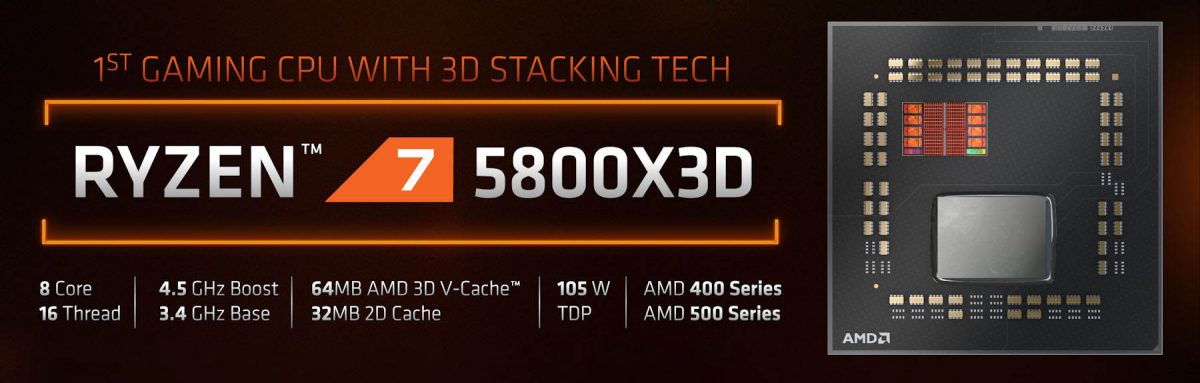AMD Announces Ryzen 7 5800X3D Processor With 3D V-Cache, Confirms