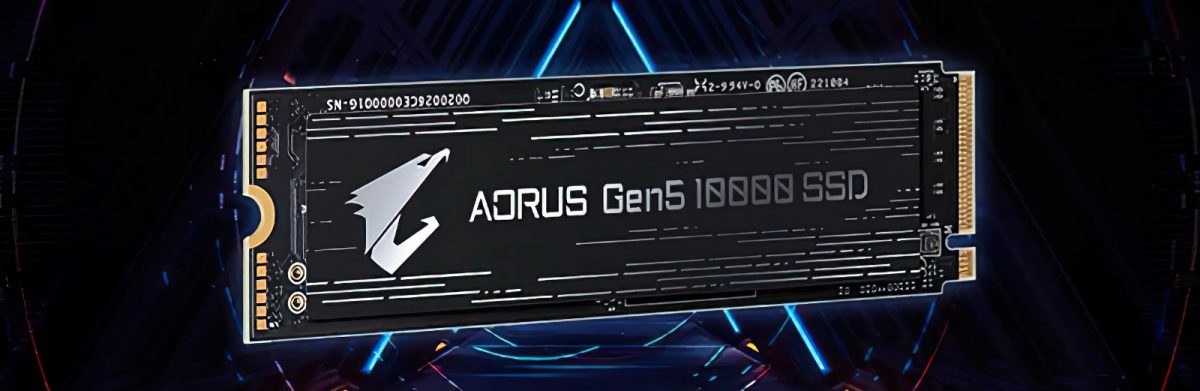 GIGABYTE Shows Off AORUS Gen5 10000 NVMe SSD with a Large Heatsink