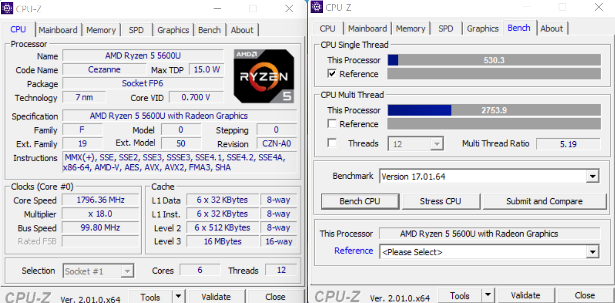 AMD Ryzen 5 4500 Processor in 0 benchmarks