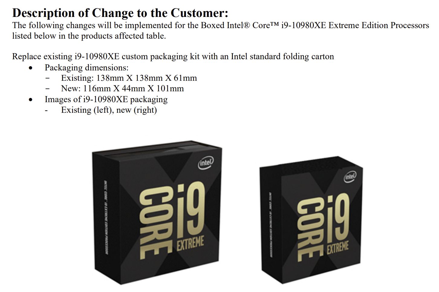 Intel discontinues premium packaging design for Core i9-12900K and i9-10980XE  CPUs 