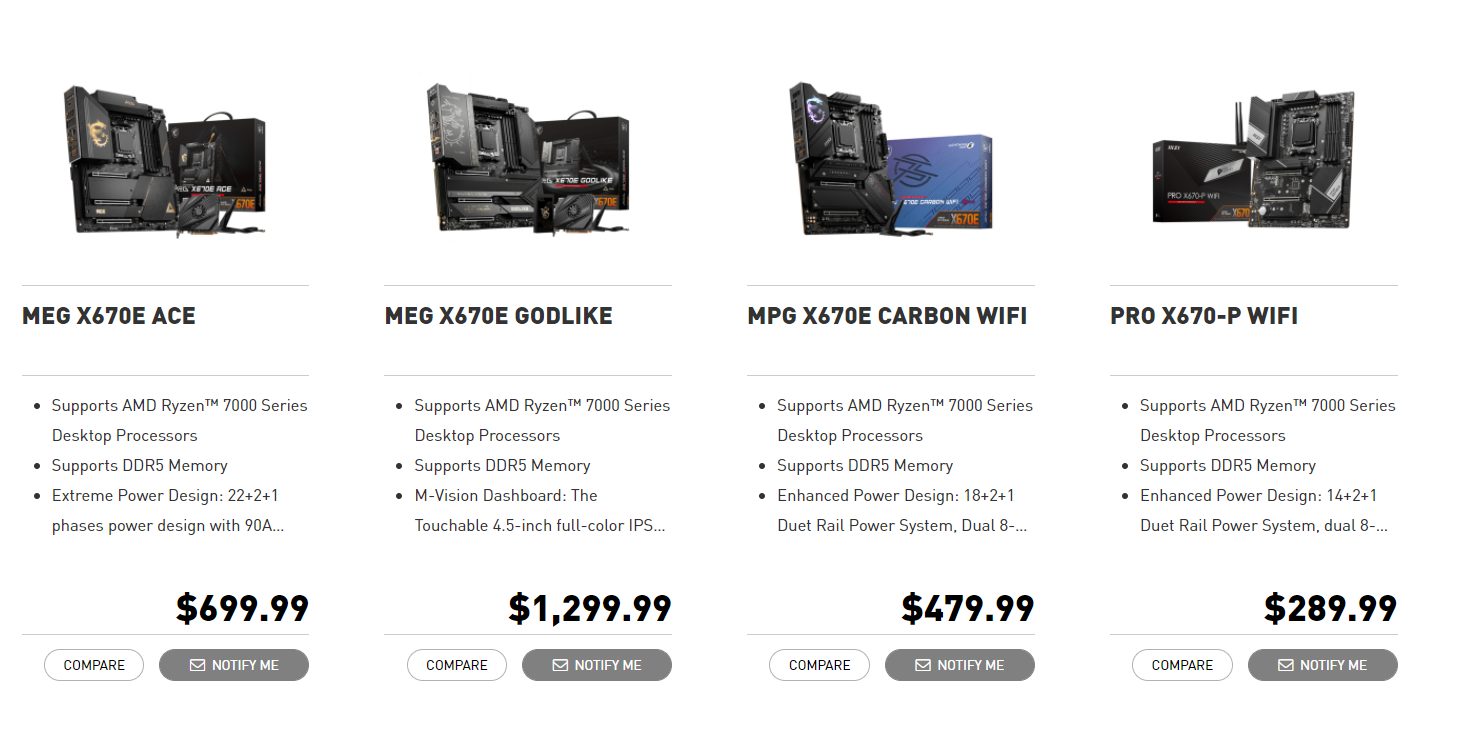 Gigabyte displays its X670E and X670 motherboards, and their pricing is  known.