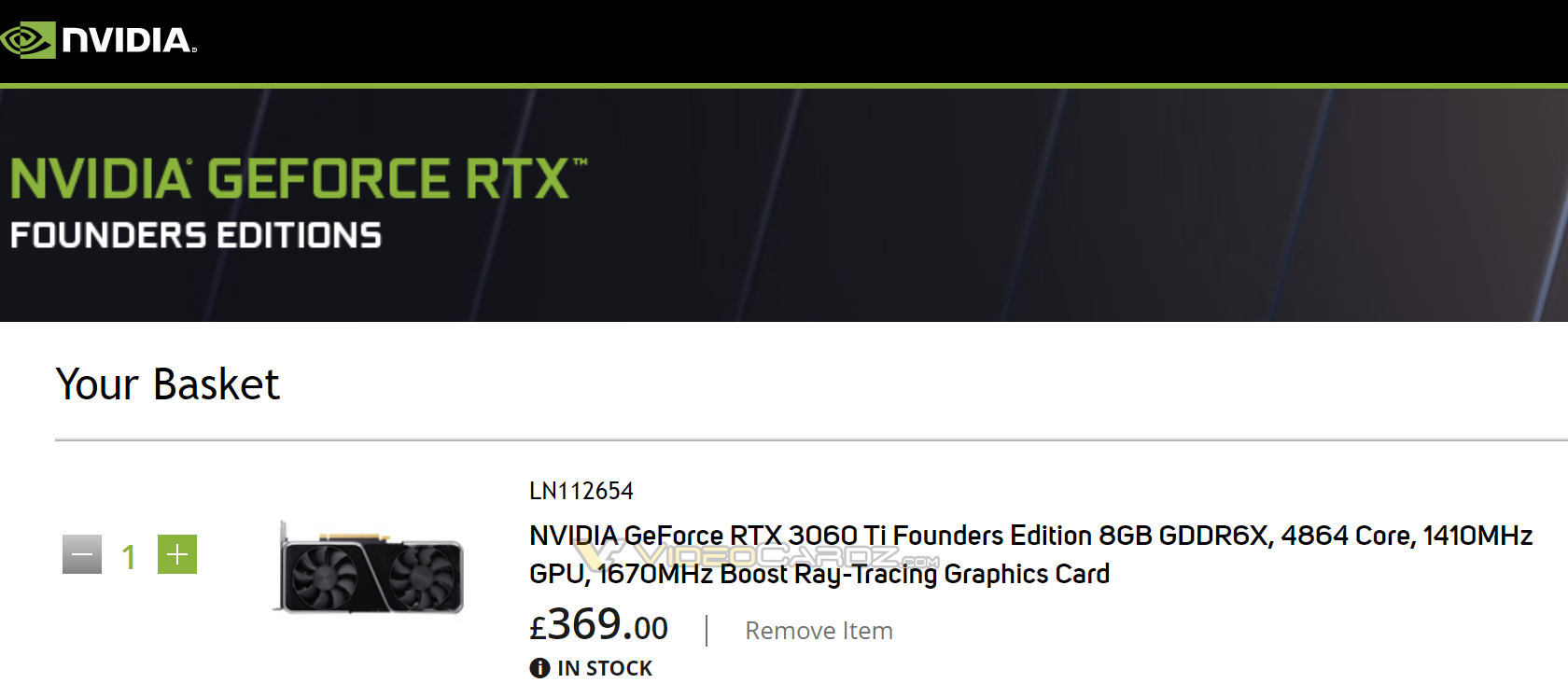 NVIDIA GeForce RTX 3060 Ti Founders Edition 8GB GDDR6 Graphics Card for  sale online