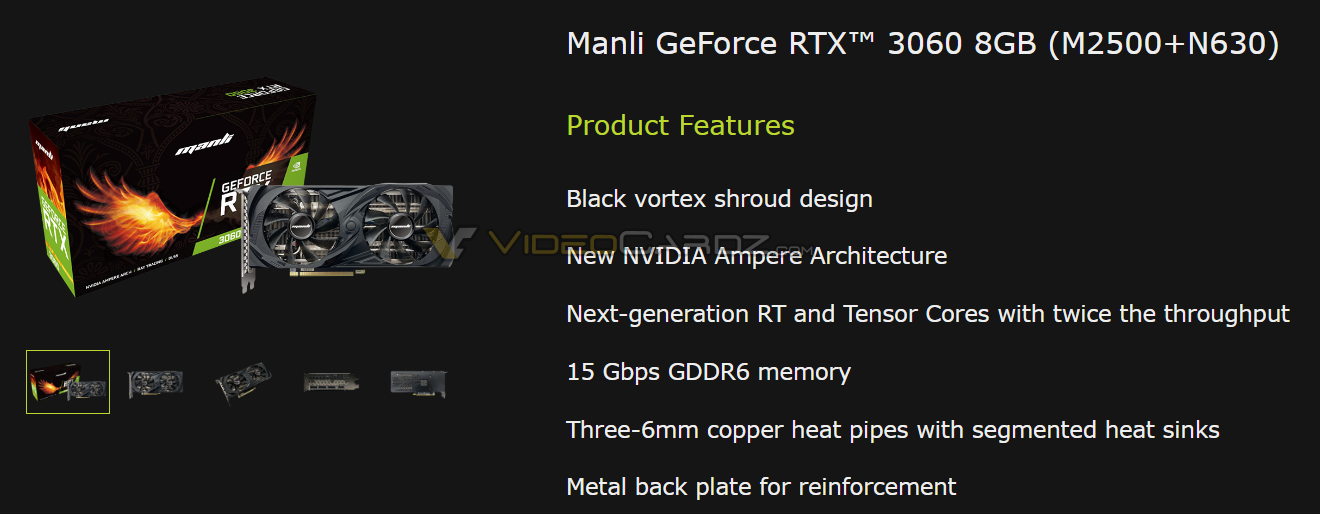 NVIDIA GeForce RTX 3060 with 8GB memory released, features 128-bit