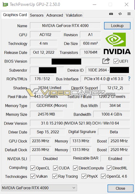 Test de la Geforce RTX 4090 de Nvidia - digitec
