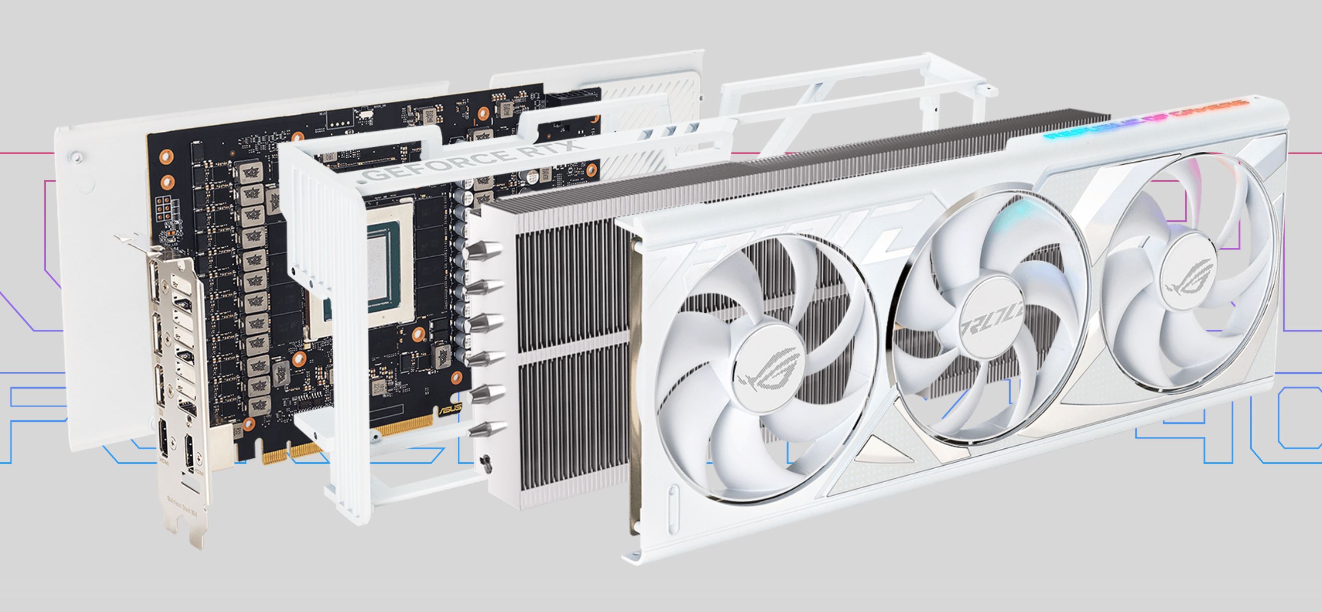 ROG Strix GeForce RTX™ 4080 16GB GDDR6X White OC Edition, Graphics Card