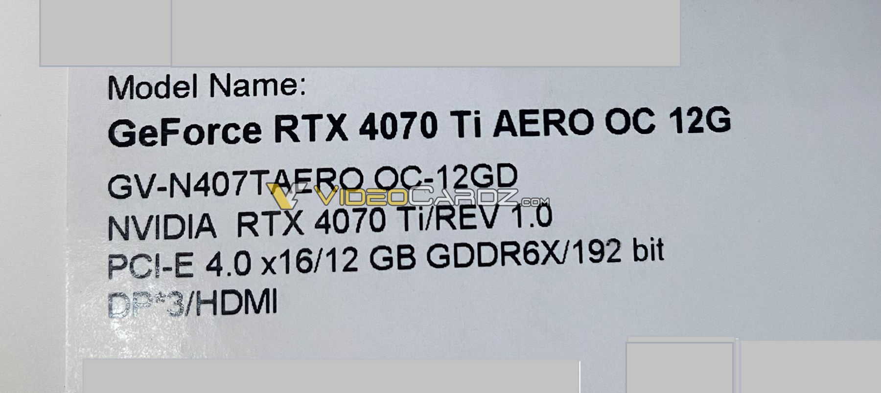 Gigabyte GeForce RTX 4070 AERO OC 12 Go 
