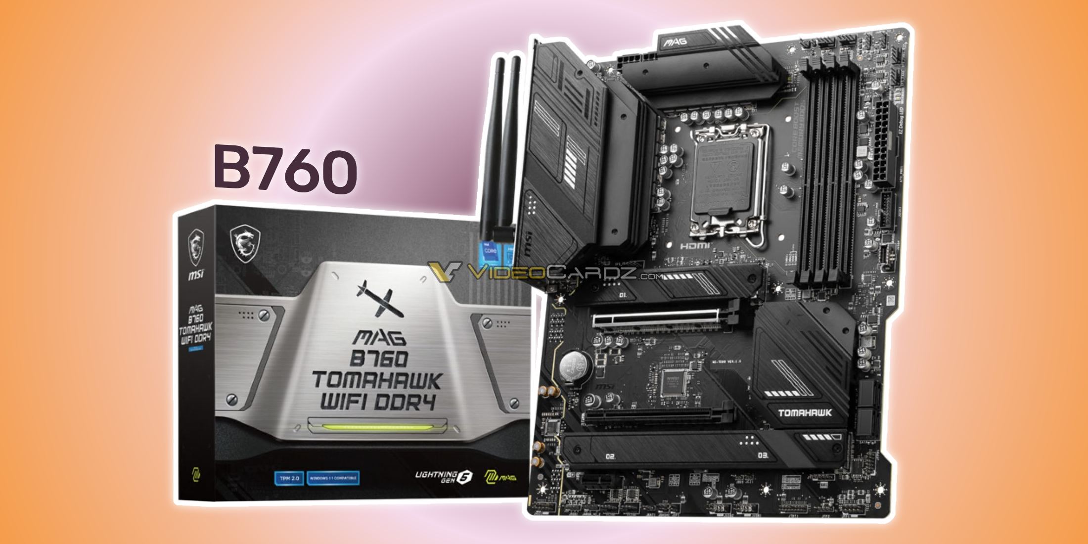 MSI MAG B760 TOMAHAWK WIFI DDR4 LGA 1700 ATX Gaming Motherboard