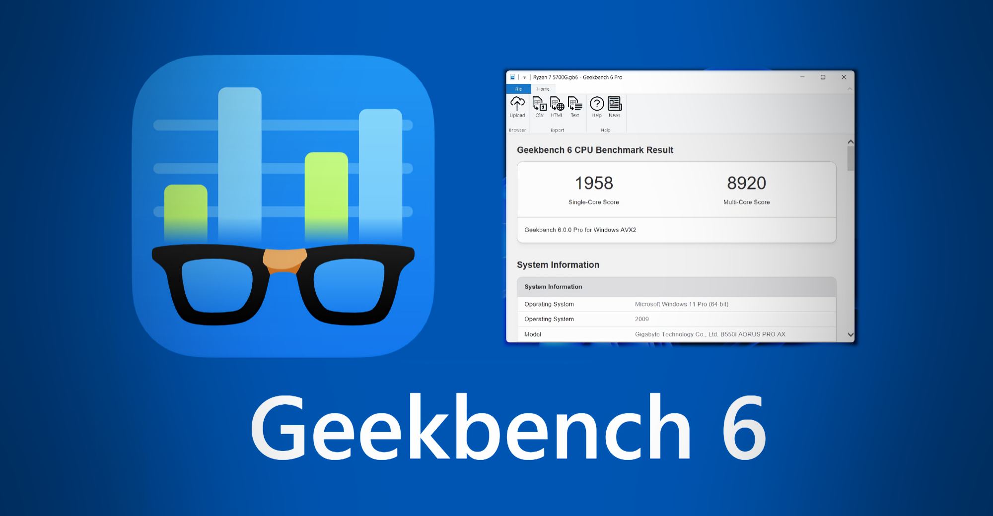 Geekbench 6 - Cross-Platform Benchmark