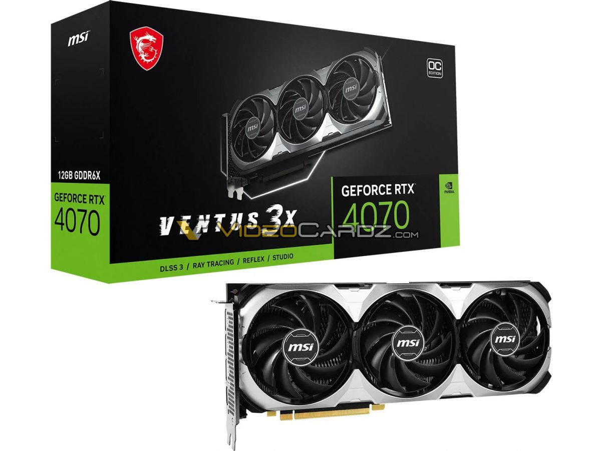 MSI GeForce RTX 4070 Ventus and Gaming GPUs leaked ahead of launch 
