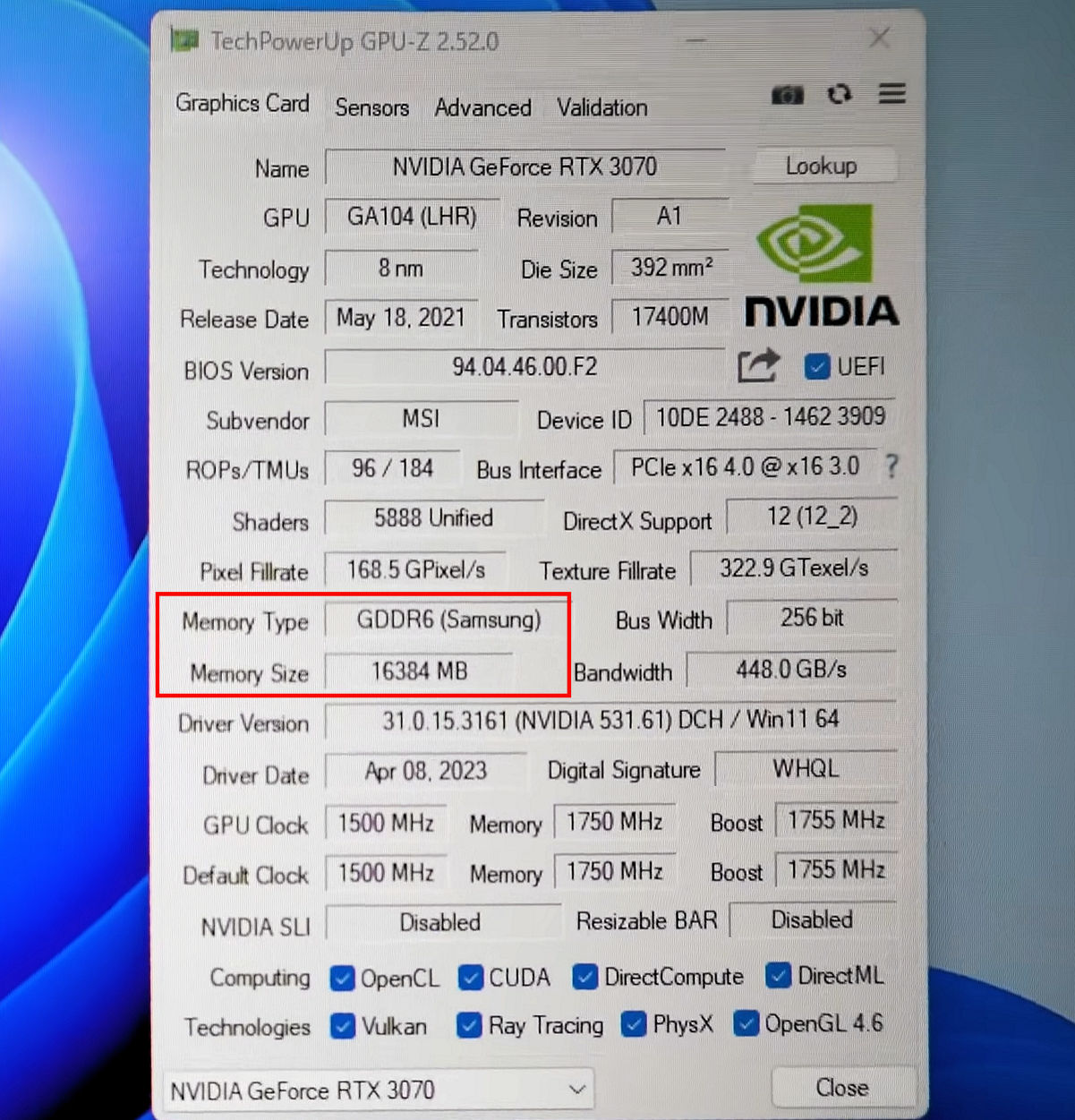 Modded GeForce RTX 3070 16GB memory gets major 1% low boost - VideoCardz.com