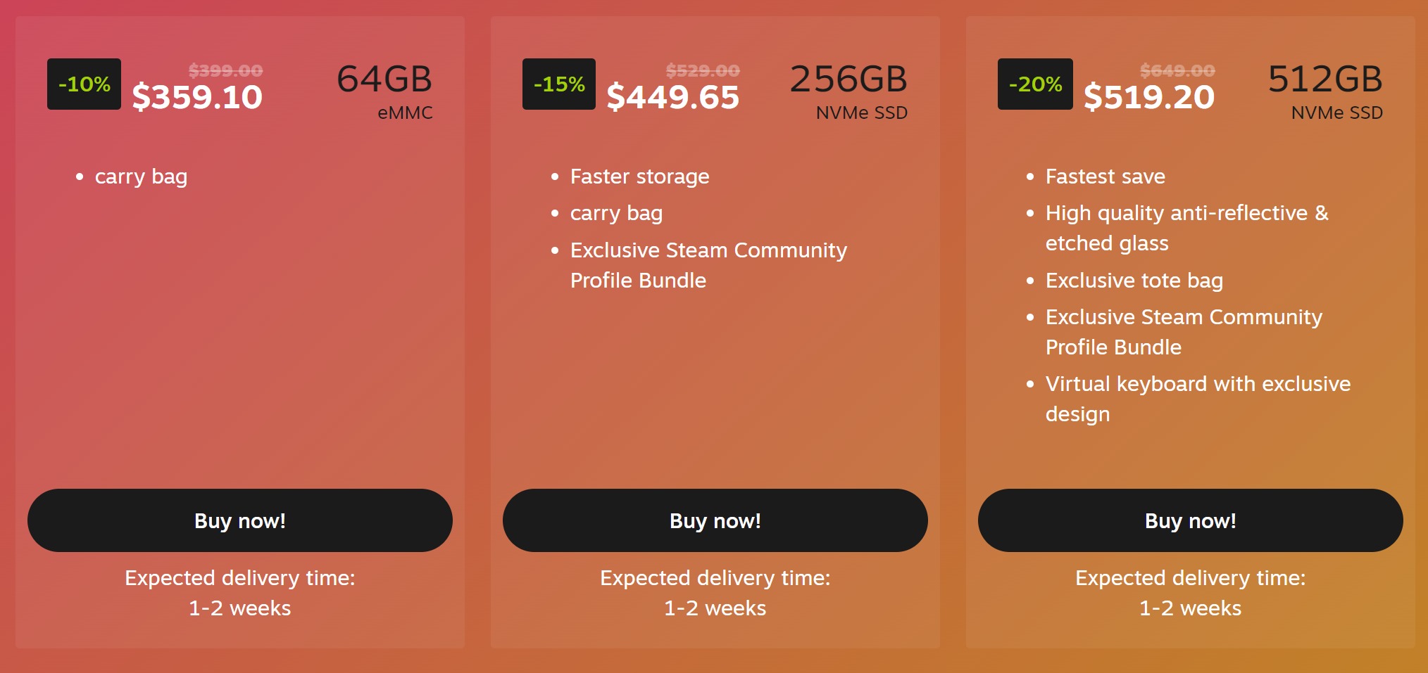 Valve Steam Deck is now available for $359, 512GB version drops to $519 for  Steam Summer Sales 